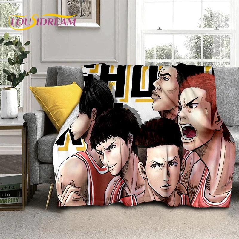 Мультяшное аниме про баскетбол Slam Dunk, мягкое флисовое одеяло для кроватей, спальни, дивана, пикника, плед для отдыха на открытом воздухе, подарок