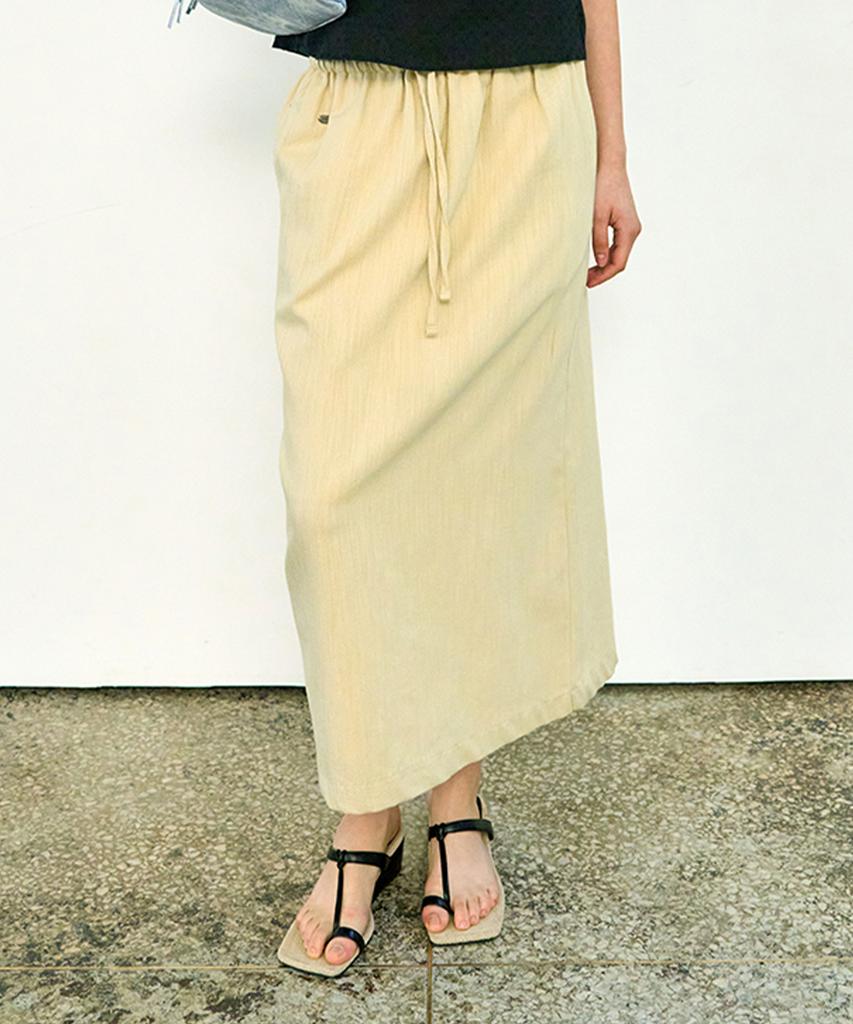 Wimenong Lea Slub-Cotton Long Skirts