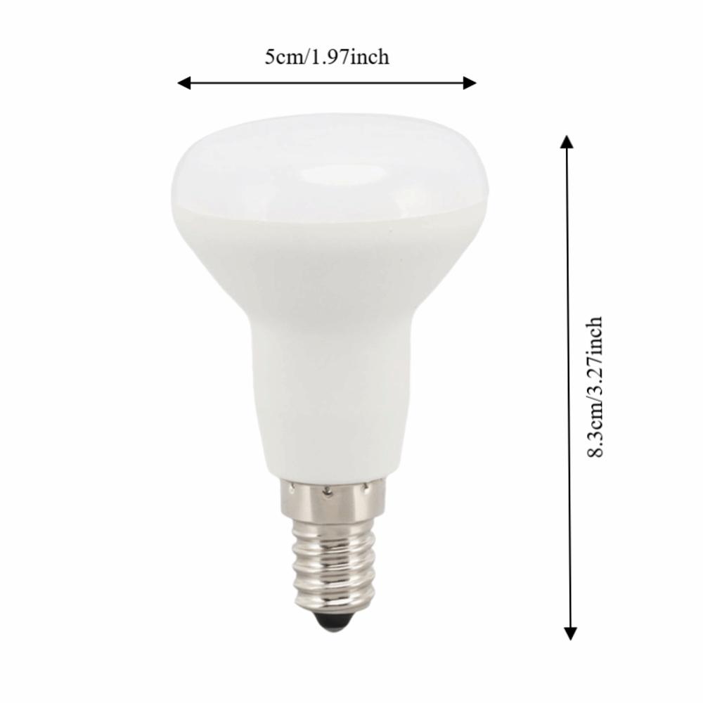 4 Pack E14 Base LED Light Bulbs R50 Mushroom Shape Lamps Energy Saving Long Neck LED Bulbs Store