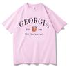 Georgia Peach Vintage Print T-shirts Ginny & Georgia 3 Hot TV Show Tees Female Clothes Summer Cotton Soft T Shirt