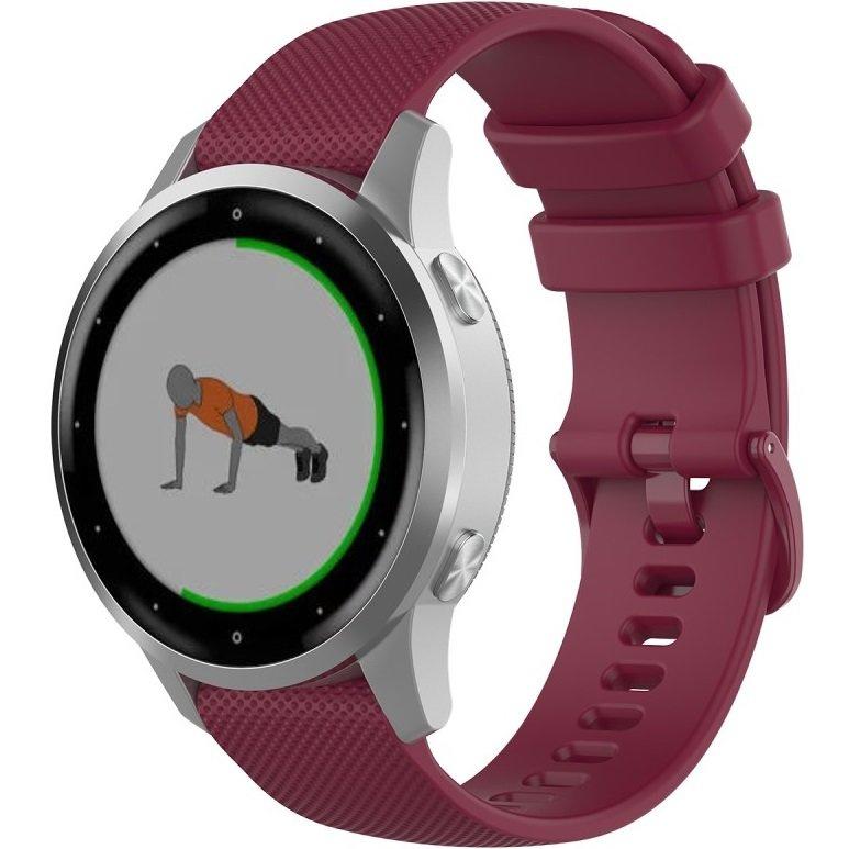 Universal silicone strap 18mm, Burgundy