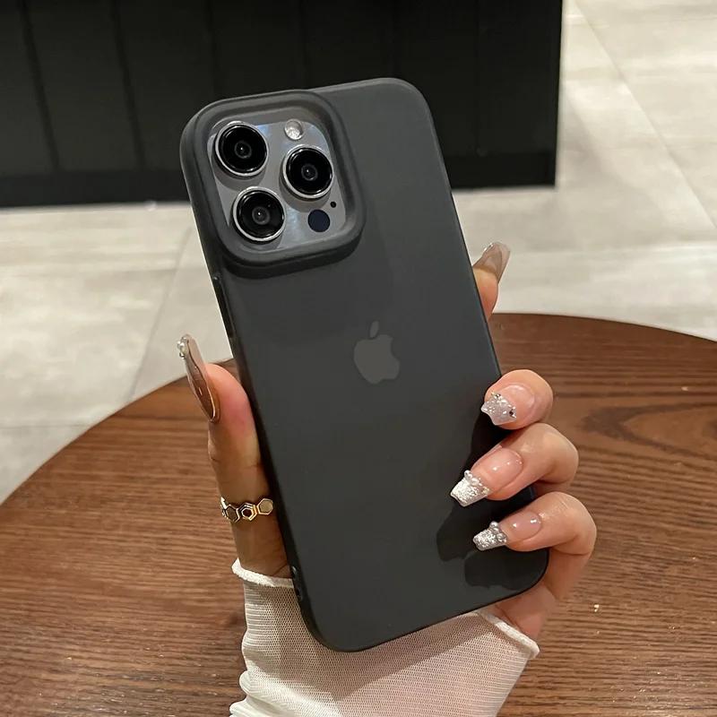 Модный мягкий матовый чехол для телефона в конфетном стиле для iPhone 17 16 11 12 13 14 15 Pro Max Plus X XS Max Прозрачный бампер Чехол