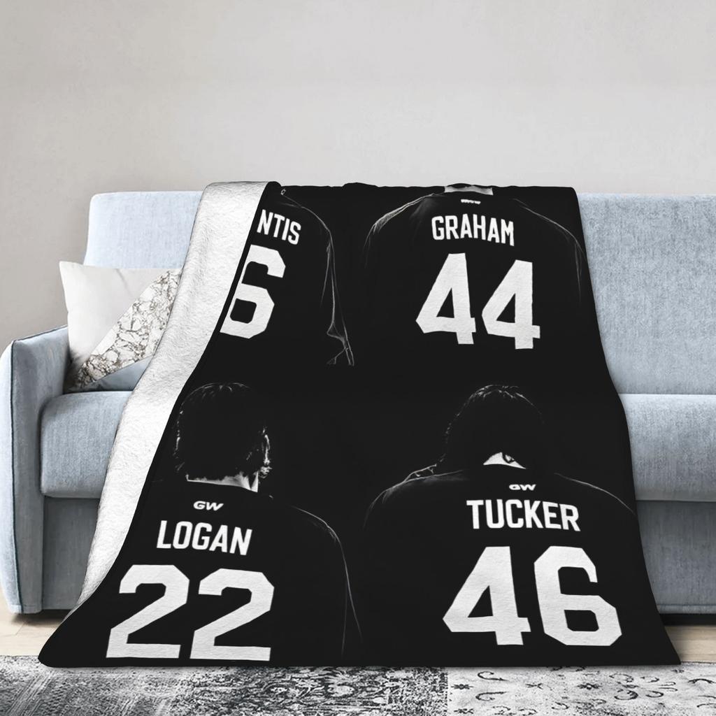 Warm BlanketStudents Airplane Travel Off Campus Hockey Romance Campus Hockey Poster Throw Blanket Flannel Bedspread