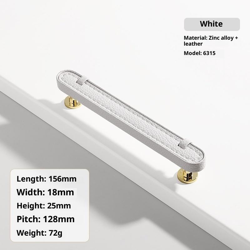 Ручки и ручки для обувного шкафа из цинкового сплава с кожаной ручкой, кухонные ручки для дверей шкафа, ручки для ящиков, мебельная фурнитура