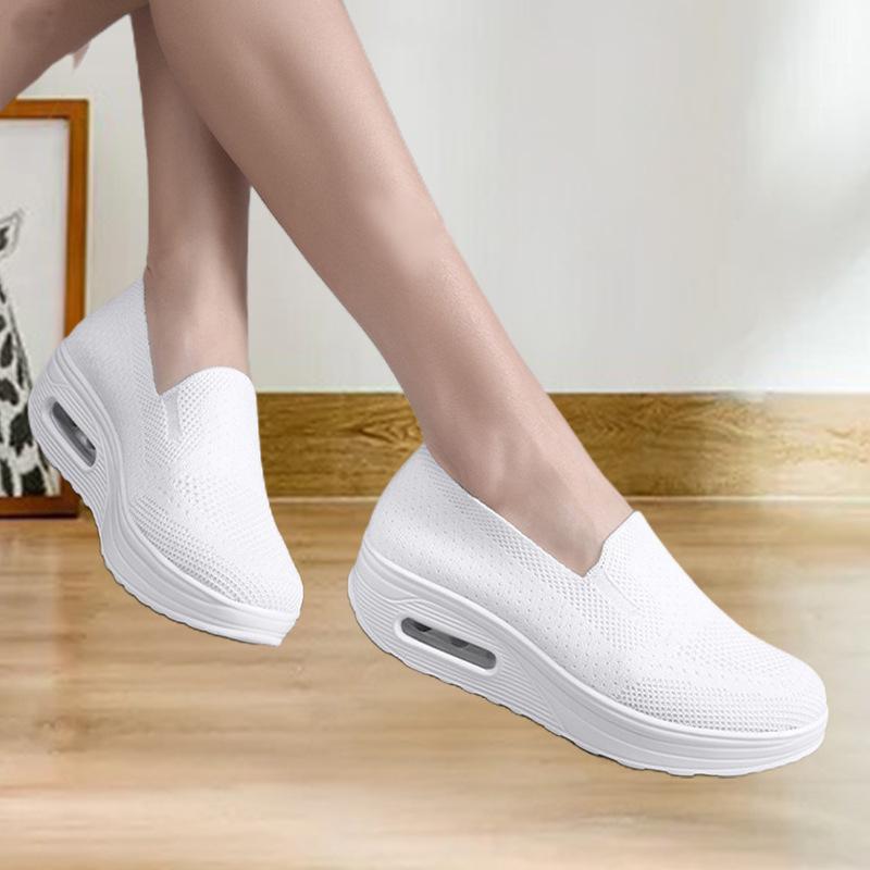 Women's Shoes Breathable Mesh Shoes Thick Bottom Ladies Sneakers