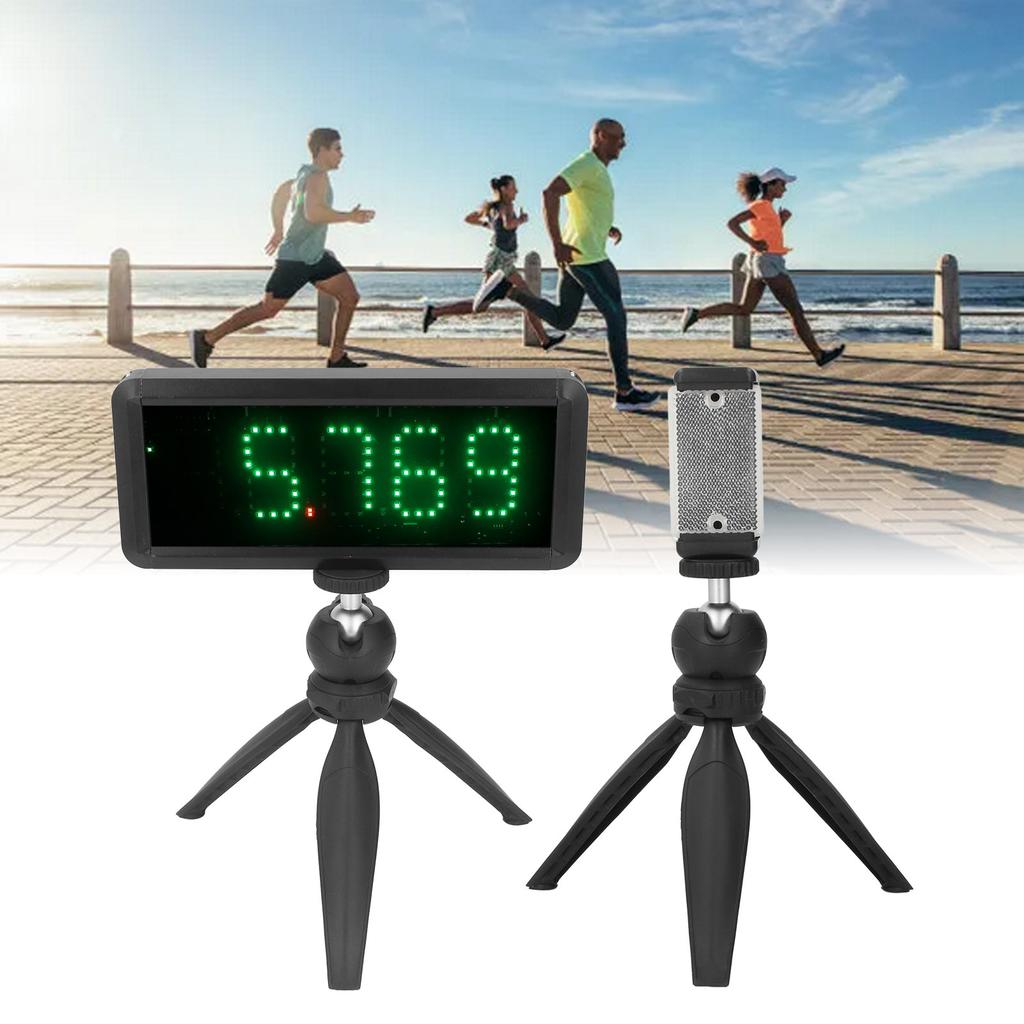 Wireless Sprint Timer Battery Powered Laser Stopwatch Timing Clock for Motorcycle Cycling Speed Training Short Run Race