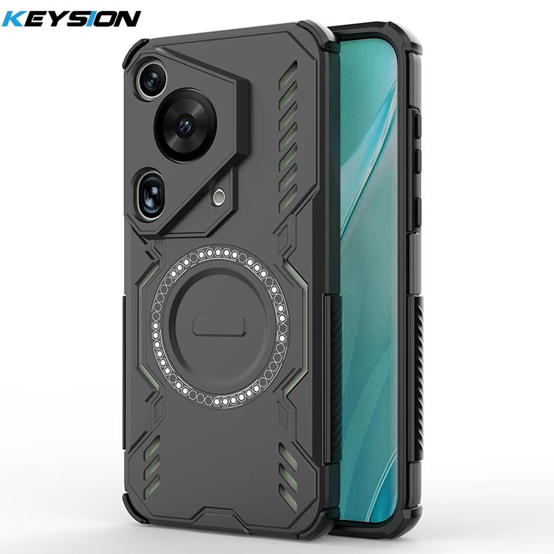 KEYSION Чехол с полым рассеивателем тепла для Huawei Pura 70 Pro+ Магнитное охлаждение Ударопрочный чехол для телефона Huawei Pura 70 Ultra