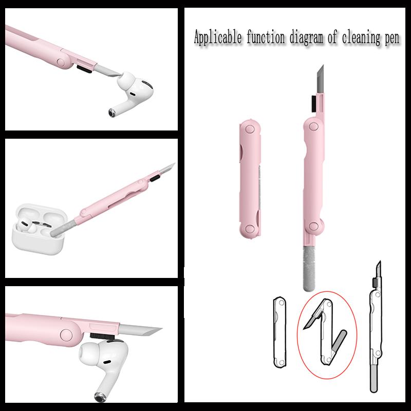Щетка для чистки клавиатуры Bluetooth Инструмент для чистки наушников Очиститель экрана ноутбука Очиститель клавиатуры Набор съемников клавиш для AirPods