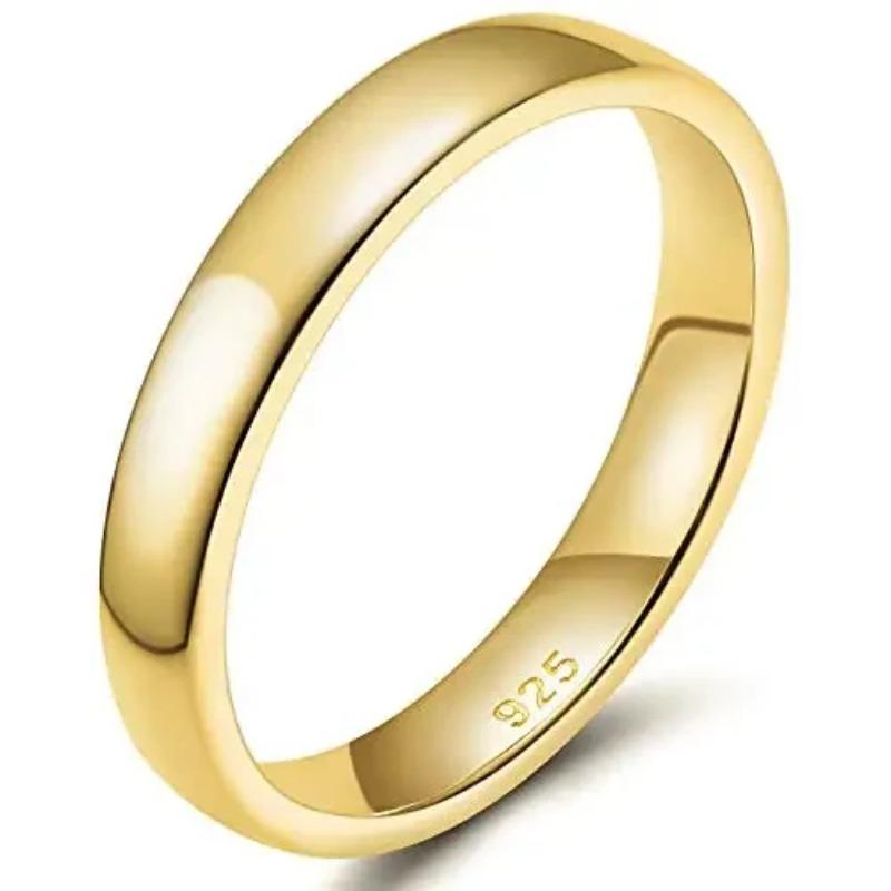 Кольцо Trumium 2/4/6 мм из стерлингового серебра 925 пробы, полированное, простое, куполообразное, обручальное кольцо, комфорт, дропшиппинг