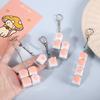 Cute Cat Claw Keycap Girl Heart Pink Keychain Pendant Casual Decompression Button Keyboard Toy Bag Pendant