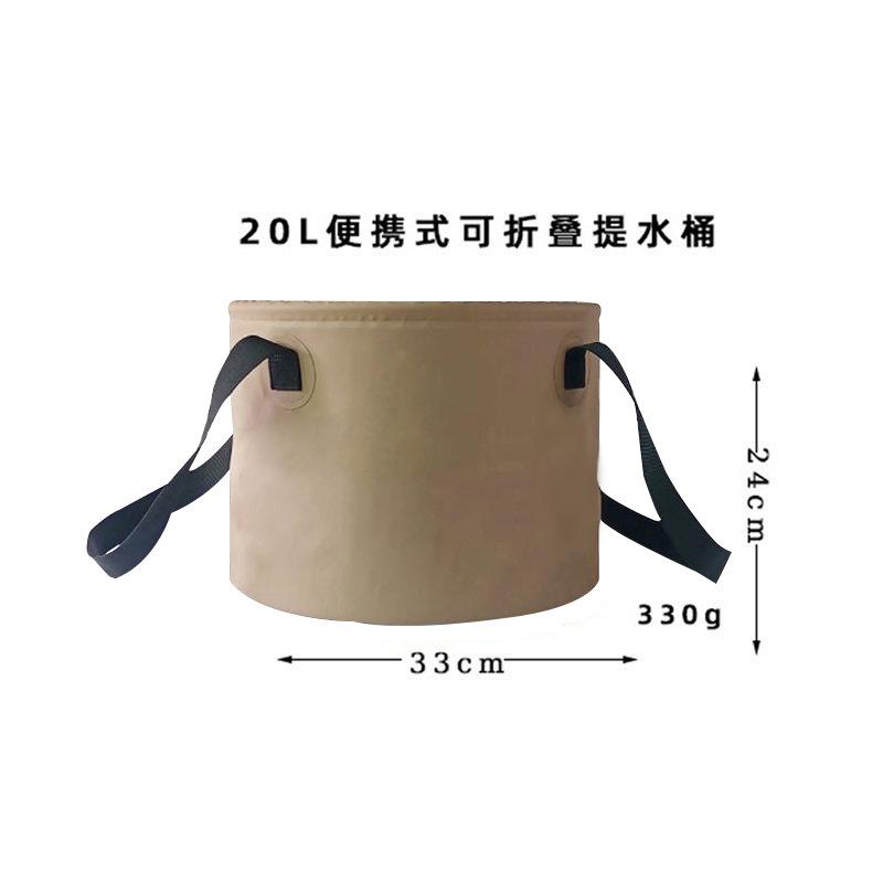 Foldable Portable PVC Water Bucket Outdoor Camping Fishing Mesh Bag Collapsible for Washing Fruit Leisure Reliable Gear