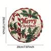 pc Vintage Merry Christmas Round Aluminum Sign Indoor Outdoor Festive Wall Decor x Inch for Home Cafe Apartment