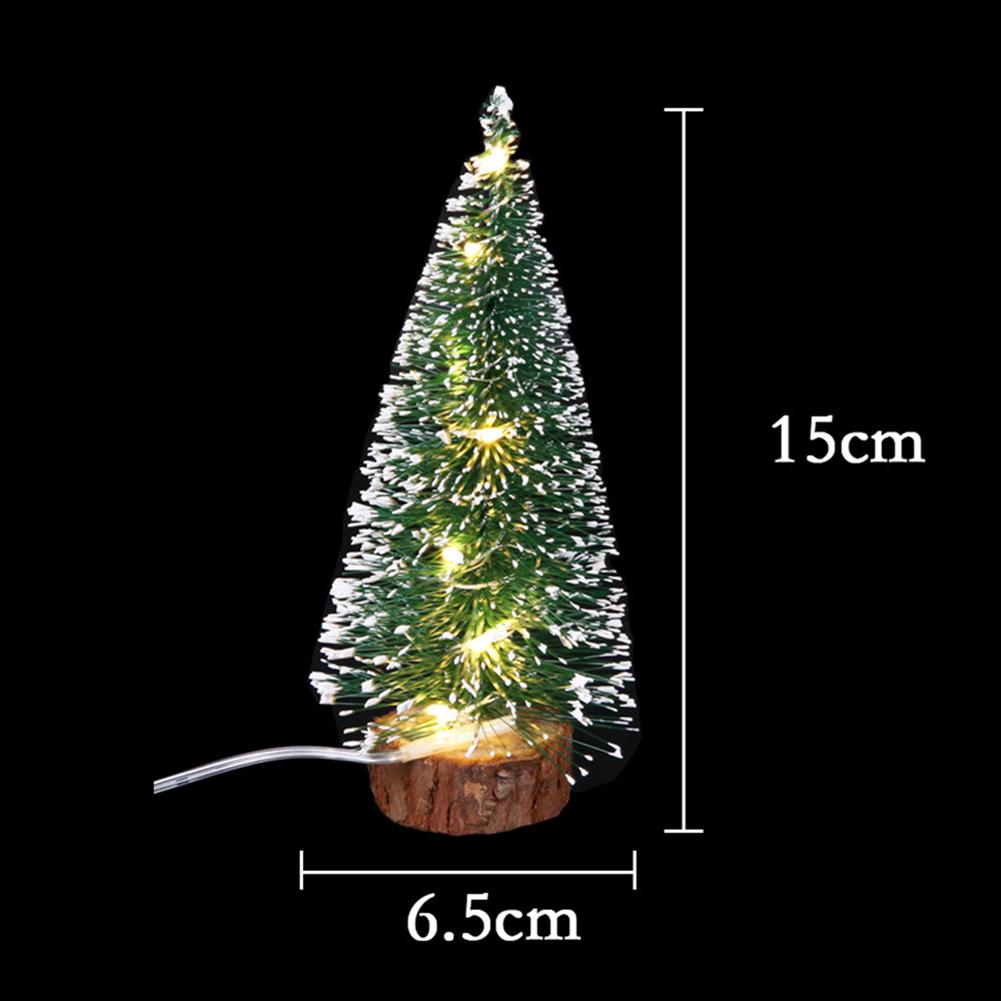 Led Mini Christmas Tree 15cm 20cm 25cm 30cm Warm Light Colorful Light Decorative Ornament For Home