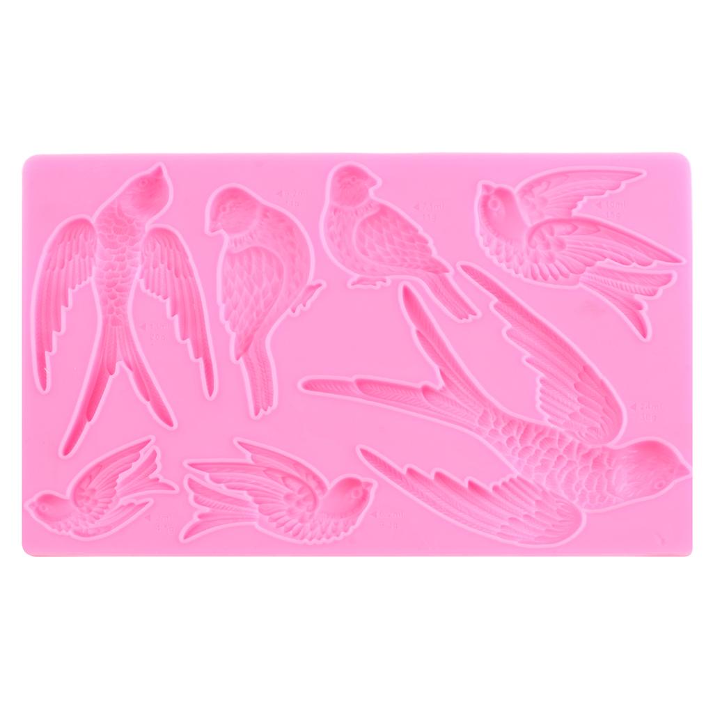 Силиконовые формы для птиц, форма для помадки в форме птиц для украшения торта, топпер для кексов, конфет, шоколадной жевательной резинки, форма для полимерной глины