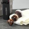 YAQI Caramel Cat's Whisker Synthetic Hair Wet Shaving Brush for Men - Premium Quality Shaving Accessory