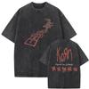 Korn "Follow the Leader" Обложка Альбома Винтажная Стиранная Оверсайз Футболка | Ню-метал Рок-группа Уличная Одежда Футболка