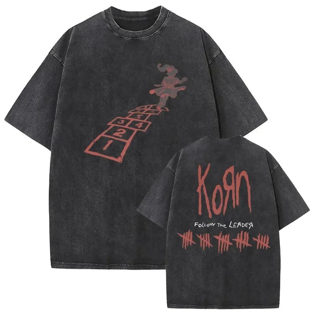 Футболка Korn Двусторонняя Темная Эмблема NuMetal Тема (Винтажный стиранный потертый готический череп крыло эстетика) Футболки