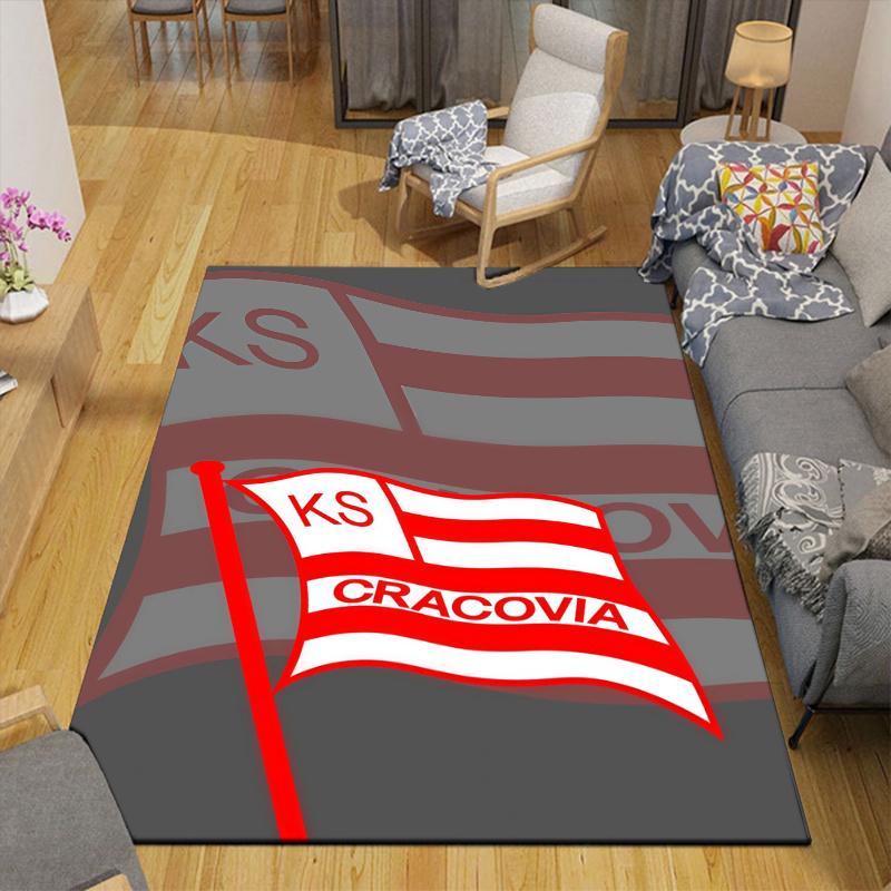 KS Cracovia Home Sofa Decoration for Living Room & Bedroom, Non‑Slip Play Flannel Floor Mat for Game Room