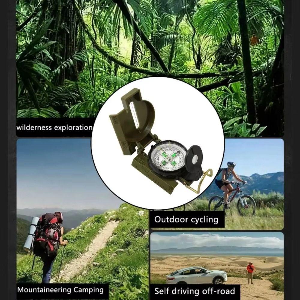 Metal Construction Outdoor Compass Waterproof Camping Compass Portable Professional Compass Hiking
