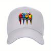 Vibrant Parrot Print Baseball Cap Unisex Polyester Adjustable Outdoor Sports Casual Hat