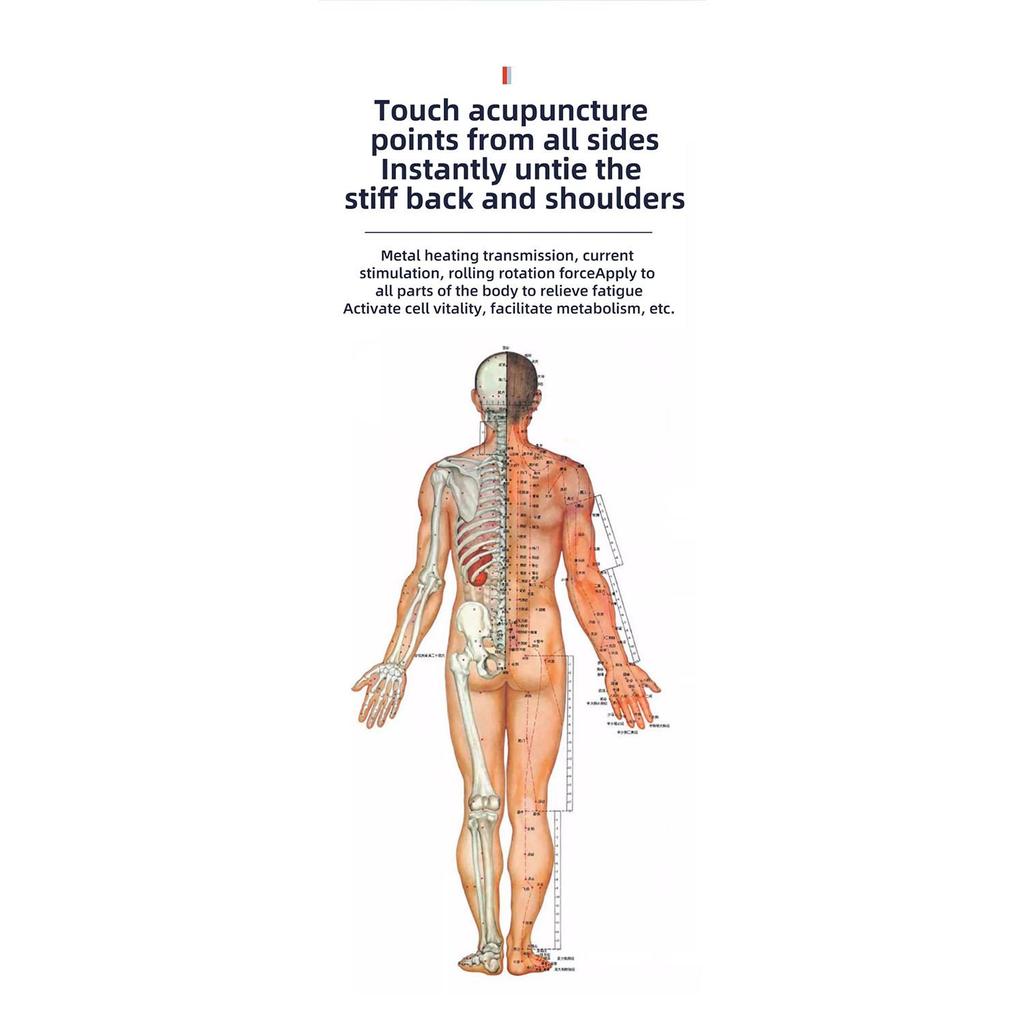 Electric Rolling Heating EMS Muscle Massager For Body Back And Neck Pain Relief Bodybuilding Slimming Roller Hip Lifting Machine