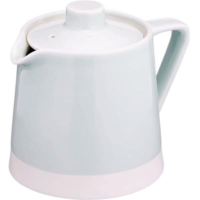 Чайник Hasamiyaki из нержавеющей стали, набор с ситечком для чая, 500 мл, синий, простой, селадоновый, стильный, сделанный в Японии, фарфоровый чайник 19583 "Essence"