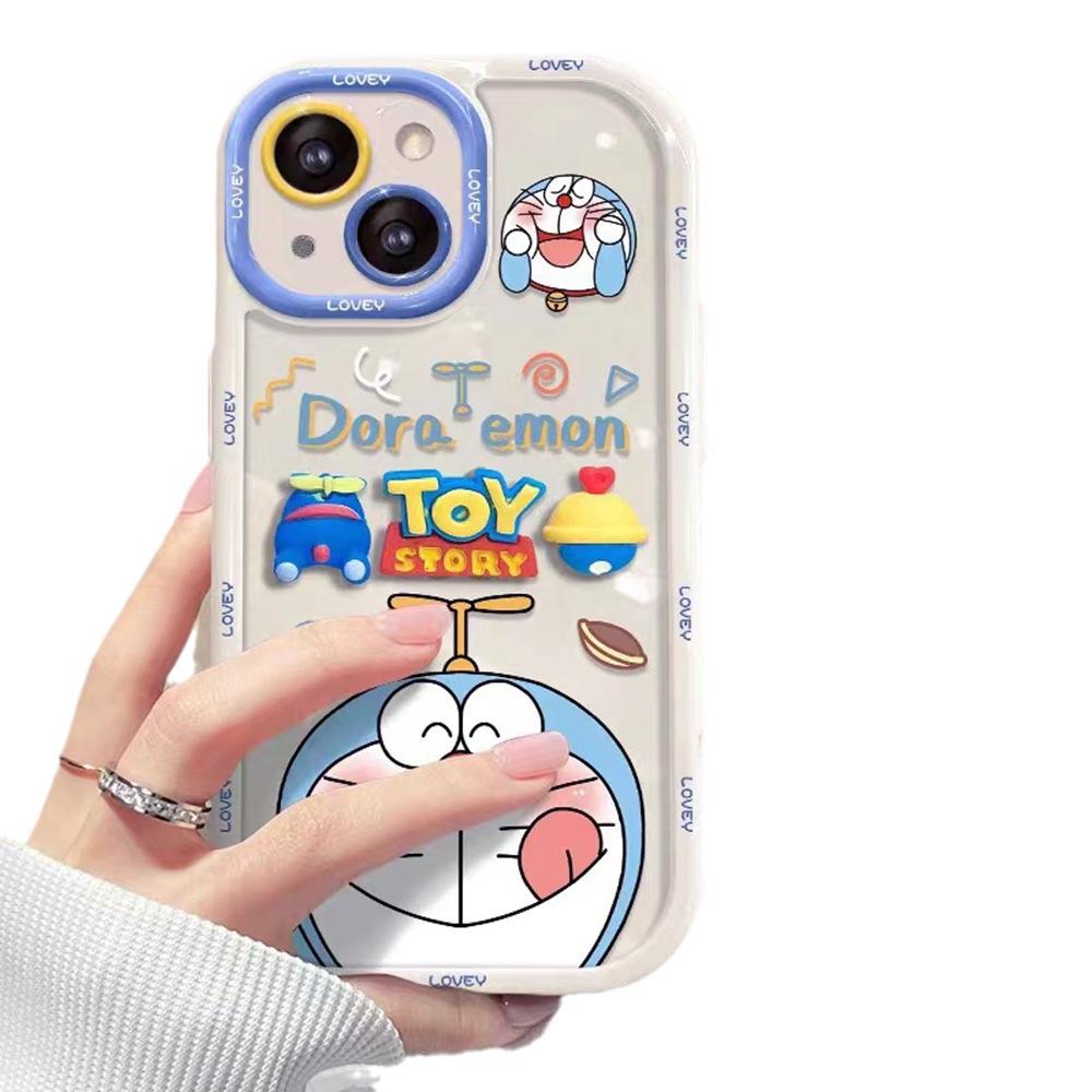 Jingle cat подходит для iphone14pro милый кремовый чехол мультяшный противоударный жесткий чехол apple 17 цветочный чехол для мобильного телефона