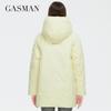Gasman 2021 Winter Down Jacket Collection Fashion Solid Stand-up Collar Women Coat Elegance Oversize Hooded Women's Jackets 8198