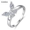 Классическое кольцо Lindon для женщин с цирконом круглой формы, подарок на свадьбу, размер 6-10