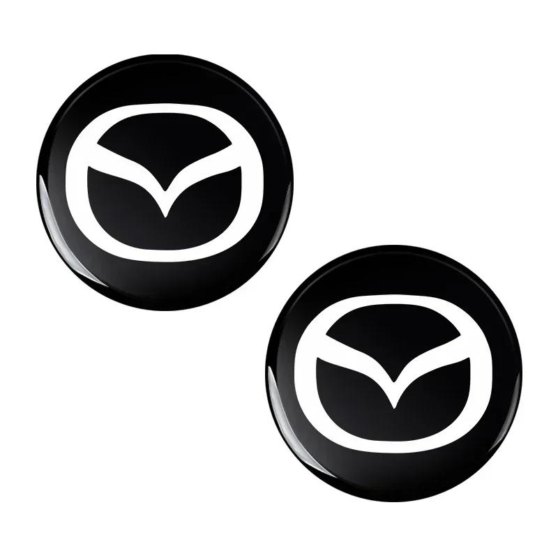 Auto Accessories Car Key Stickers Emblem Car Goods 14MM Remote For Mazda 2 3 4 5 6 7 8 CX5 2 CX3 CX9 MX5 RX8 Axela Demio MS GJI