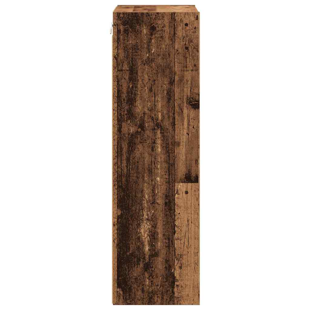 Wall Cabinet Reclaimed Wood 40 x 29.5 x 100 cm Engineered Wood