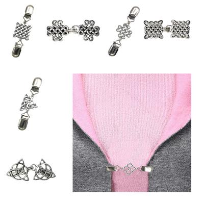 Винтажный свитер, клипса-завиток, клипсы для кейпа, плаща, модные антикварные, изысканные, в форме узлов, застежка для воротника шали для девочки, женщины