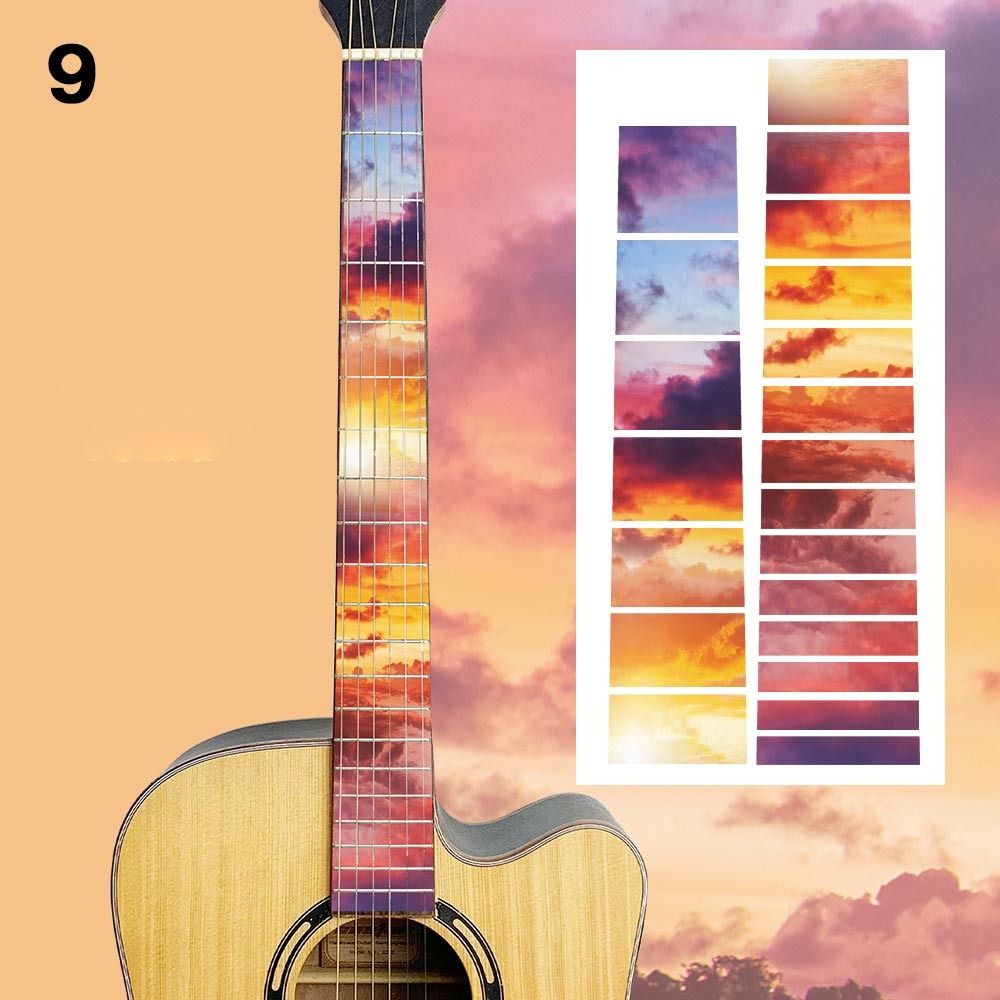 Запчасти для электрогитары, ультратонкие наклейки, аксессуары для гитары, инкрустированные крестом наклейки, наклейка на гриф