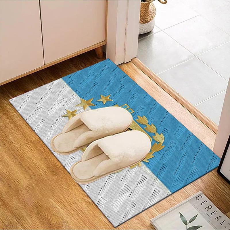 Argentina Football club Printed Office Carpet Chair Cushion Entryway Rug, Rugs for Living Room, Bedroom Christmas gifts