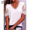 Women's Fashion Casual Summer Short Sleeve V-Neck Blouses & Shirts