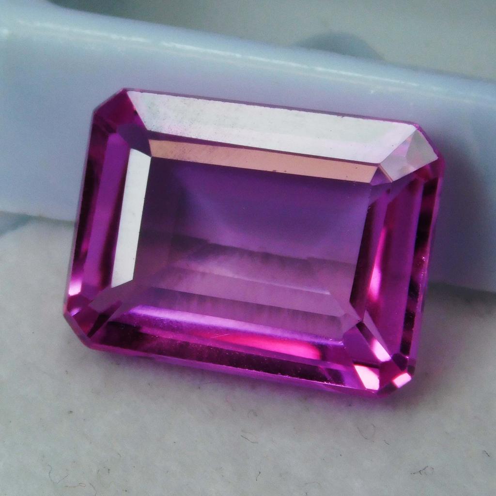 Natural Pink Sapphire Loose Gemstone 12.90 ct Attractive Emerald Cut September Birthday Birthstone