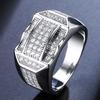 Ювелирные изделия Мода Кристалл Rhinestone Мужское кольцо Мужчины Простое кольцо