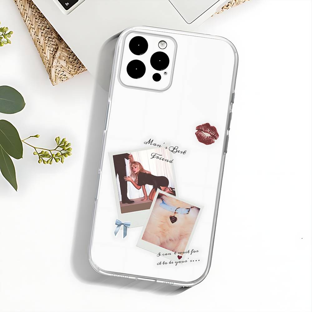 Чехол для телефона Singer S-Sabrina Carpenter Для iPhone 17,16,15,14,13,12,11 Pro,Max,Plus,X,XS,XR,SE4,E Mini Прозрачный Мягкий Чехол