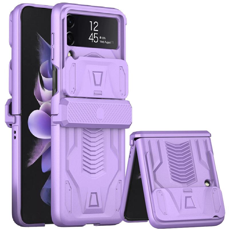 Чехол для Samsung Galaxy Z Flip 4 3, с защитным устройством на петлях, защитная крышка для камеры, военная броня