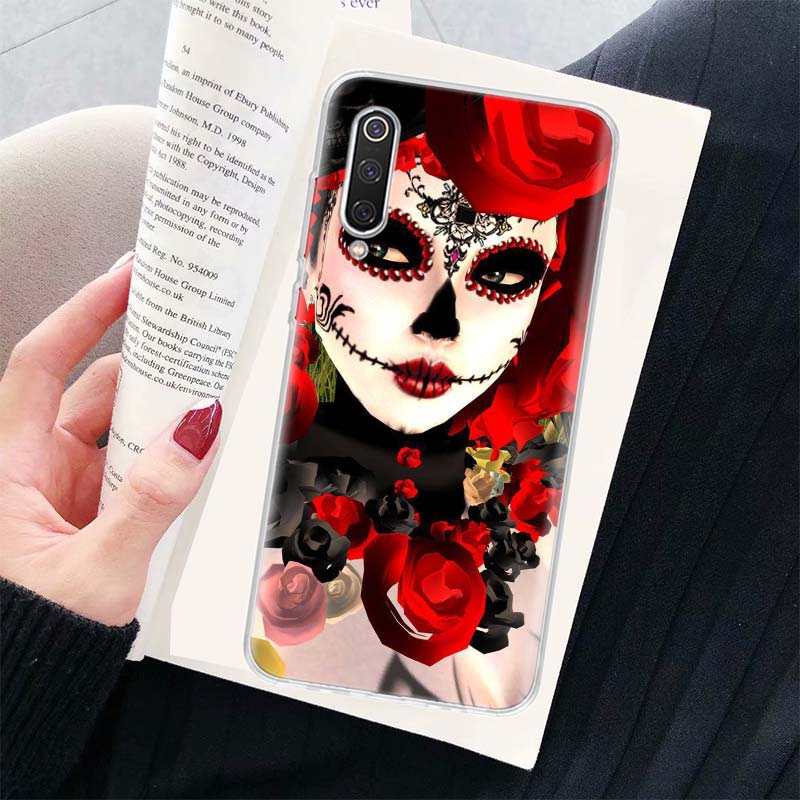 Катрина Красивая Девушка Роза Череп Силиконовый Чехол Для Телефона Для Xiaomi Redmi Note 14 13 12 12S 11 Pro Plus 11S 10 10S 11T 11E 4G 5
