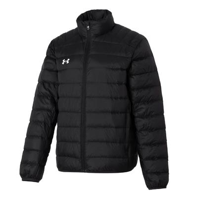 Under Armour Однотонная спортивная ветрозащитная теплая куртка-пуховик унисекс с воротником-стойкой, черная 23600804-001