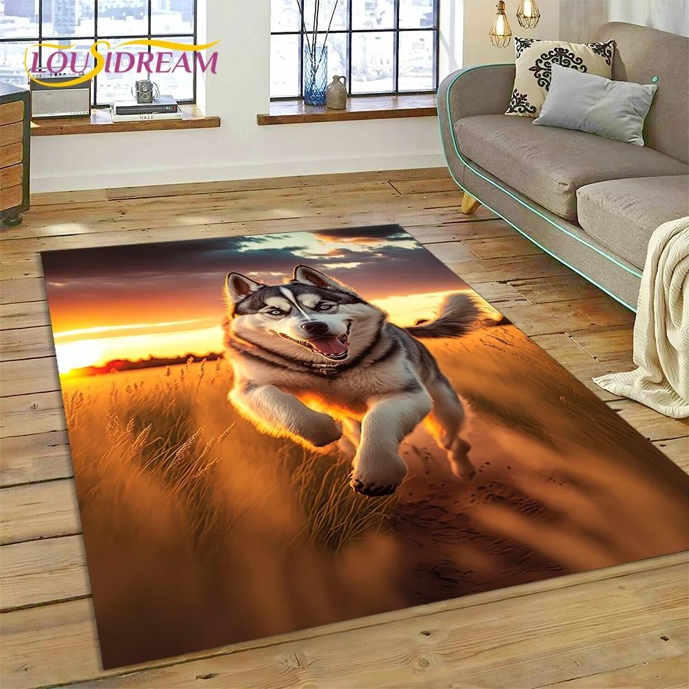 Милая собака Самоед, Чихуахуа, Хаски, Коки Мультяшный Ковер Коврик для Спальни Гостиной Дома Украшение Дивана, Детский Большой Декор Напольный Коврик
