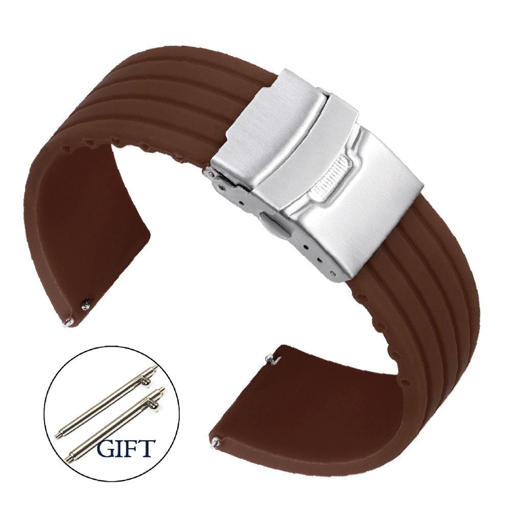 20 мм 22 мм Быстросъемный резиновый ремешок Удлиненный мягкий ручной часы Силиконовый ремешок для мужчин Водонепроницаемый ремешок для часов Отрезной подходит Браслет