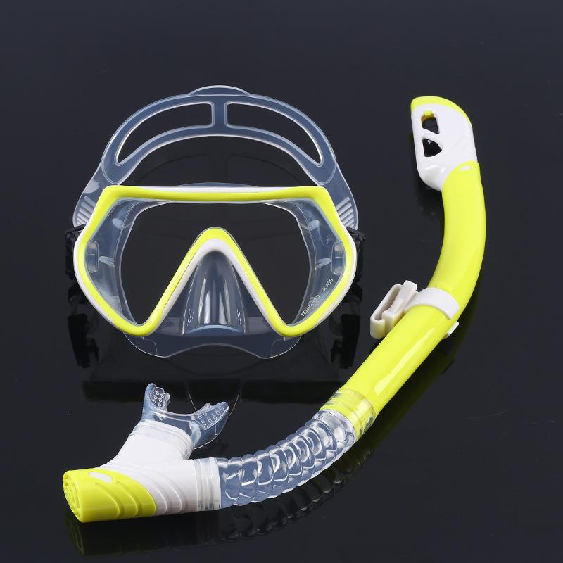 Diving goggles Snorkel set Adjustable buckle large frame diving mask