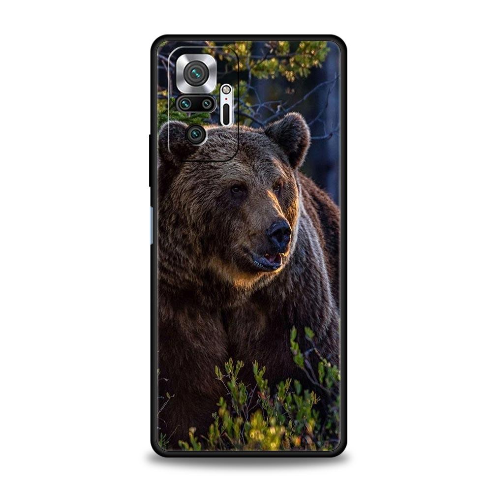 Funny Just Relax Brown Bear Luxury Phone Case For Xiaomi Redmi Note 12 11 10 Pro Plus 9S 9 8 7 9T 8T 9C 9A 5G K40 Gaming Cover