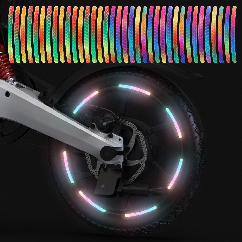20PCS Rainbow Reflective Car Wheel Stickers
