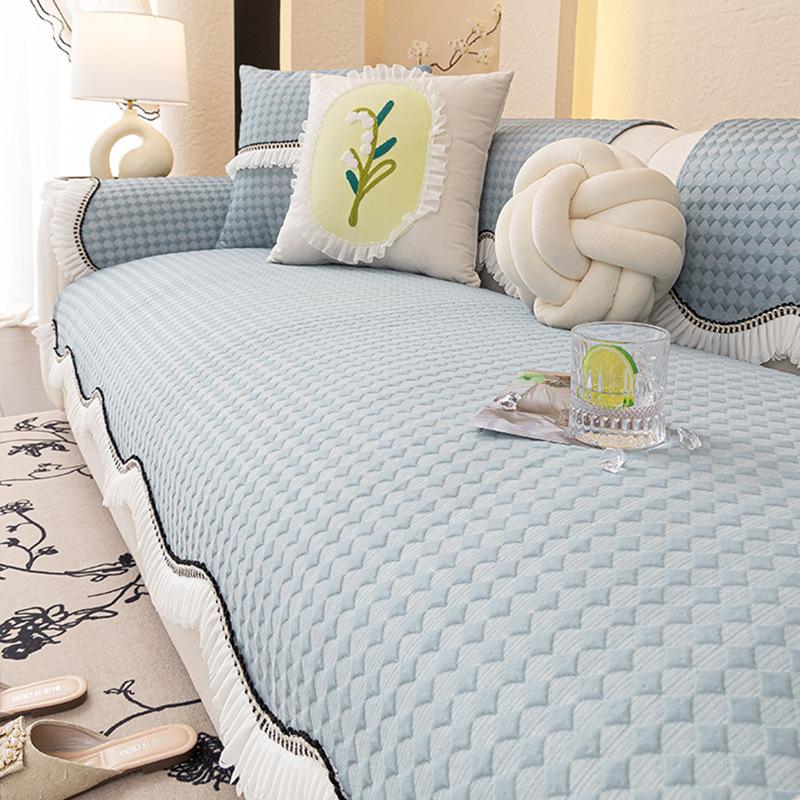 Small Fresh And Cool Bean Sofa Cushion, Ice Silk Mat, Non-Slip Seat Cushion, New Summer Model In , All-In-One Full Cover.