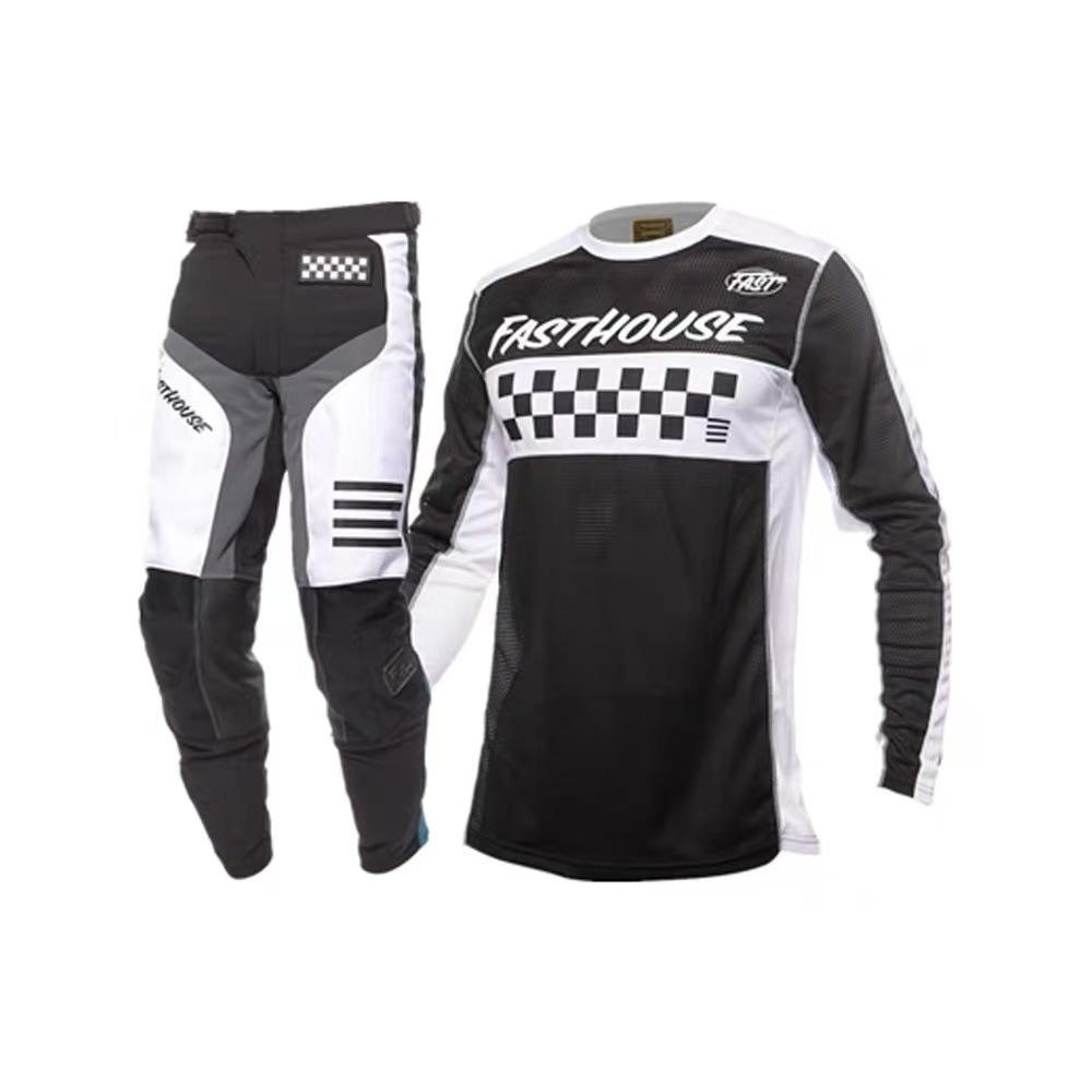 Downhill suit, mountain bike riding suit, men's and women's suit, moisture-wicking off-road motorcycle racing suit, street car quick-drying