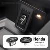 Автомобильная лазерная флешка USB Type-C большого объема Для Civic Fit Jazz Accord Pilot CRV Odyssey Passport City Shuttle