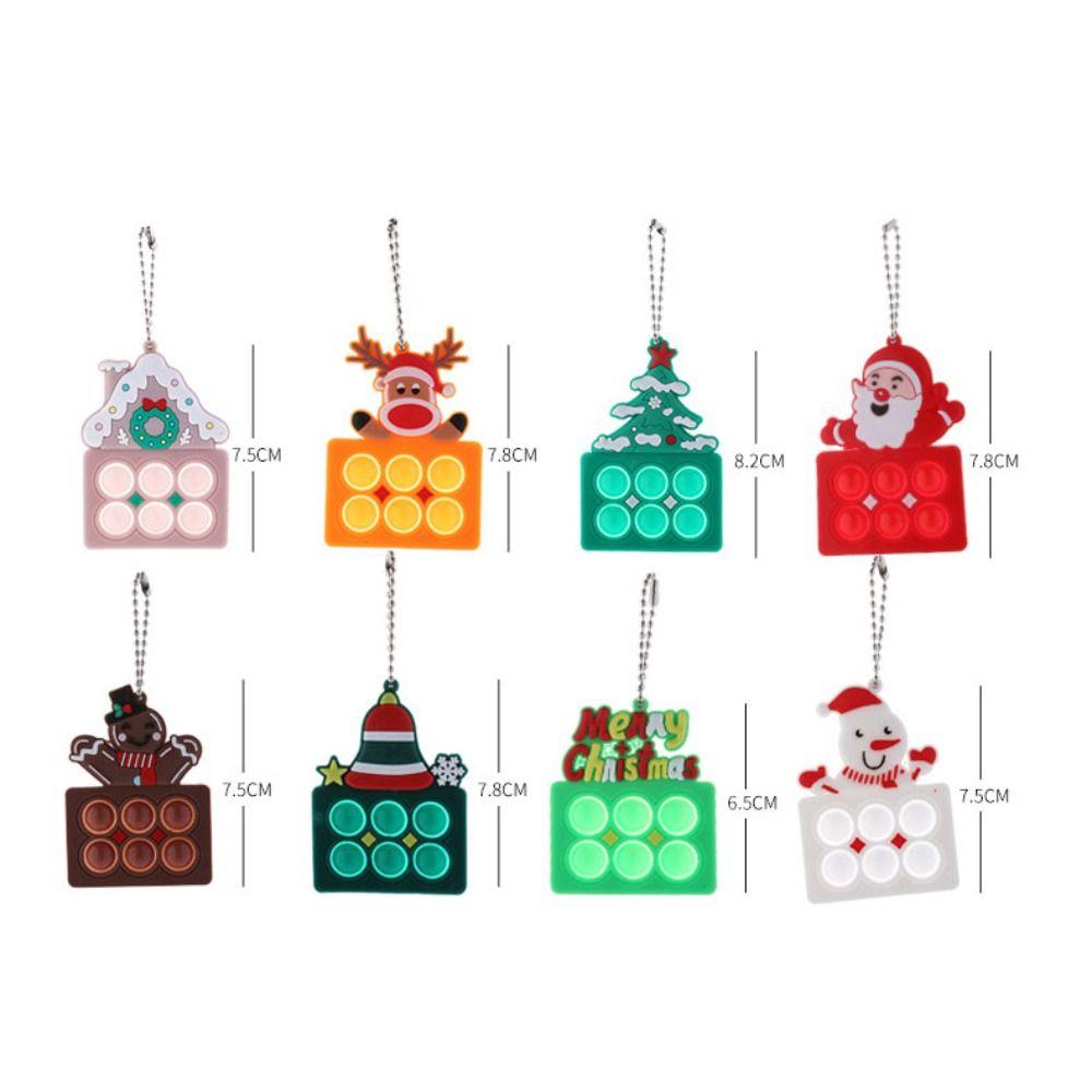 Силиконовый брелок для декомпрессии с изображением пальца, пузыря, музыкального мультфильма, Лось, снеговика, женский, для девочек